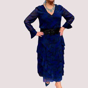 Banana Republic Ruffle Maxi Chiffon Dress